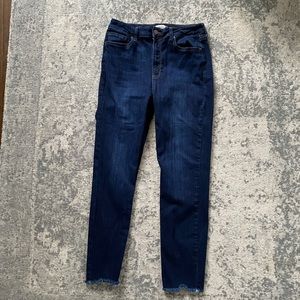 Just Black Denim dark wash skinny jeans worn twice